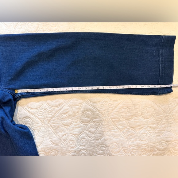 Anthropologie Maeve size 26 Colette Jean; high rise, wide leg crop in ink blue - Picture 10 of 11